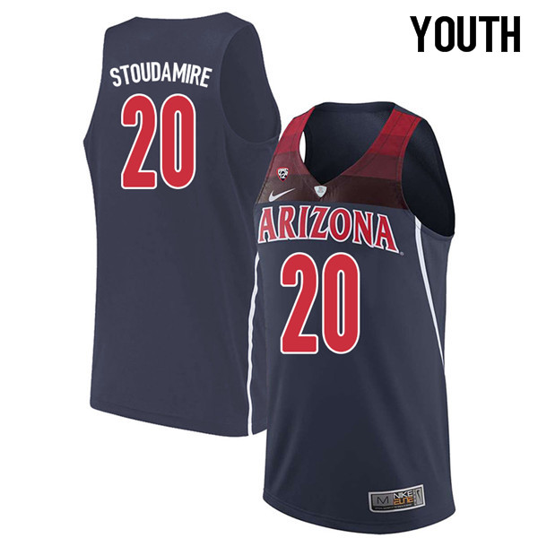 2018 Youth #20 Damon Stoudamire Arizona Wildcats College Basketball Jerseys Sale-Navy